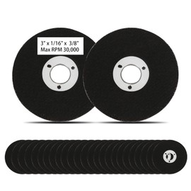 Cut-Off Wheel 3 in, with 3/8" Arbor Hole, 25Pcs Mini Metal Cutting Wheels Cutter Discs for Air Grinders Drill Rotary Tool