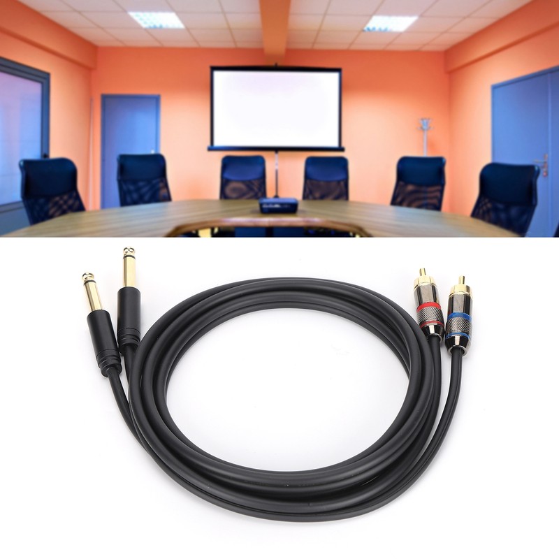 JORINDO Dual 6.35mm Male to Double RCA Male Cable Audio
