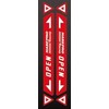 HASEPRO HPR-DR2R Door Reflective Sign, Left and Right Set (Red)