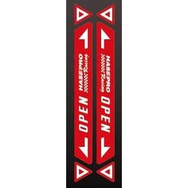 HASEPRO HPR-DR2R Door Reflective Sign, Left and Right Set (Red)