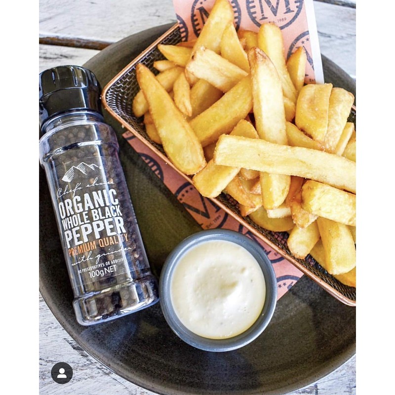 Chef's Choice Organic Black Pepper or Organic White Pepper with