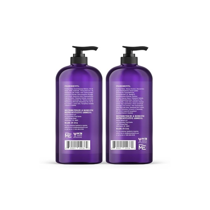 Botanic Hearth Purple Shampoo & Conditioner Set, 473 ml Each