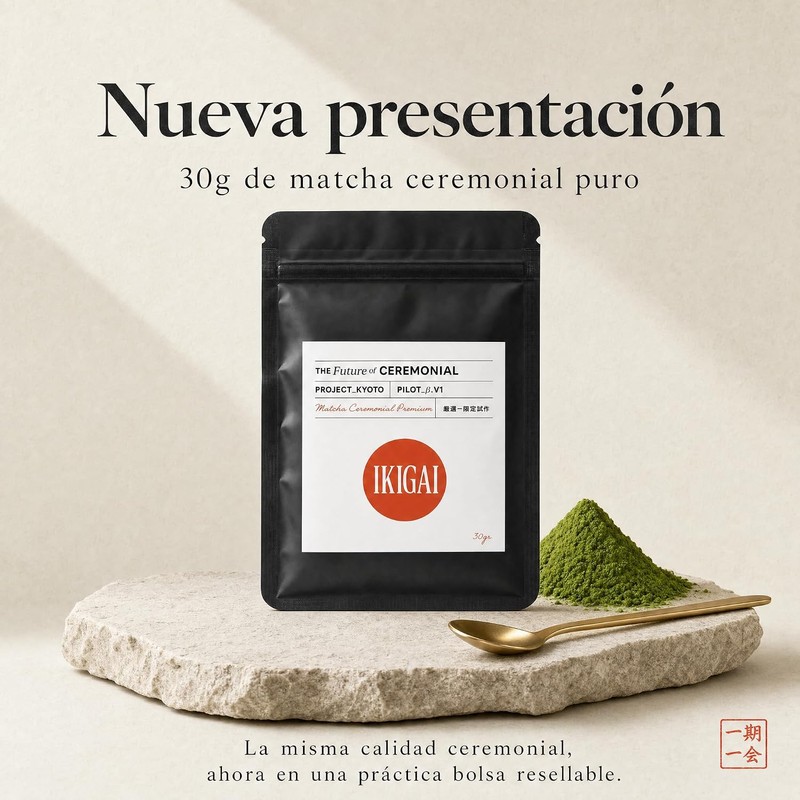 Ikigai Matcha Ceremonial PROJECT_KYOTO Matcha de Primera Cosecha Grado Ceremonial