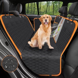 Victoper Dog Car Seat Cover, Heavy Durable Dog Seat Cover for Back Seat, 100% Waterproof Scratch Proof Nonslip Dog Hammock for Car with Side Flap, Pet Back Seat Covers Large 60" W x 64" L