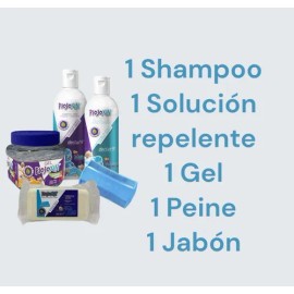 Kit Elimina Piojos Shampoo Liendres Lendrera Pack Piojoxin