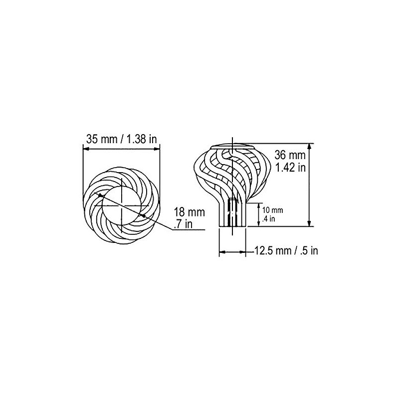 Black Bird Cage Birdcage Birds Nest Twist 1-3/8" (35mm) Diameter
