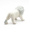 WitnyStore Tiny 3" White Standing Lion Figurine - Miniature Hand