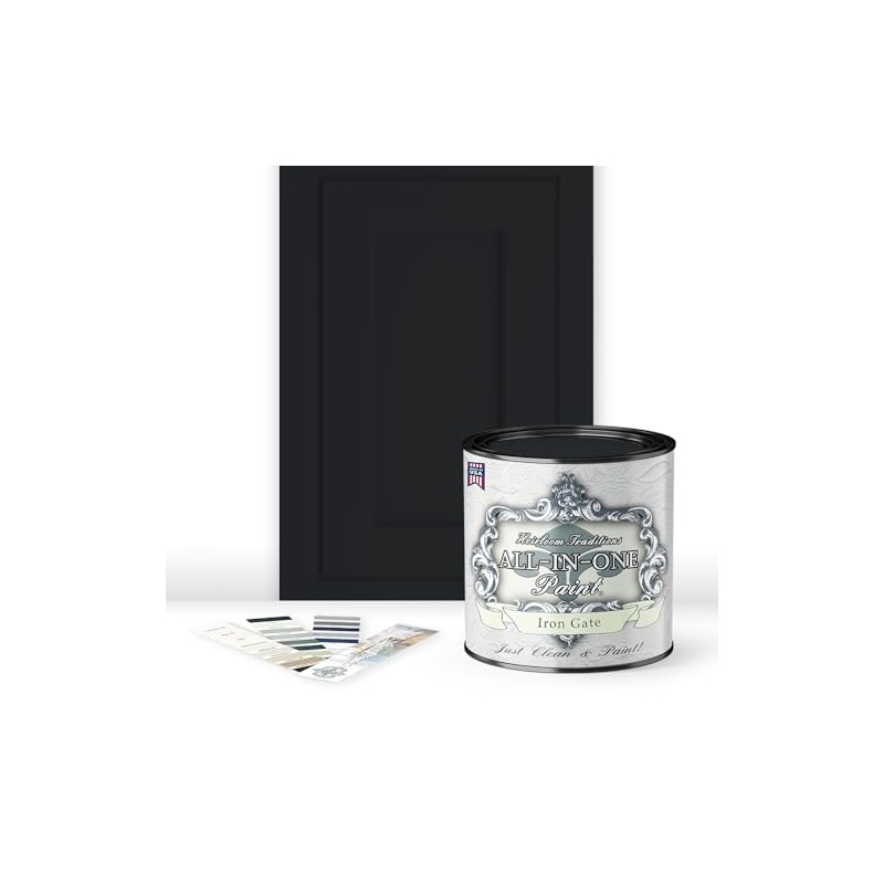 ALL-IN-ONE Paint, Iron Gate (black), Quart - Durable cabinet and