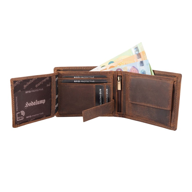 Hodalump Genuine Leather Men's Wallet in Gift Box with RFID