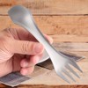 2-IN-1 Spork Titanium Spoon Fork Picnic Traveling Camping Tableware