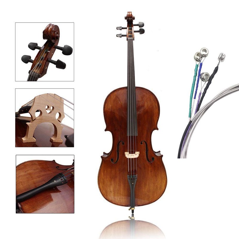 Imelod Cello Strings Full Set (A-D-G-C) Universal Steel Core Nickel-Chrome