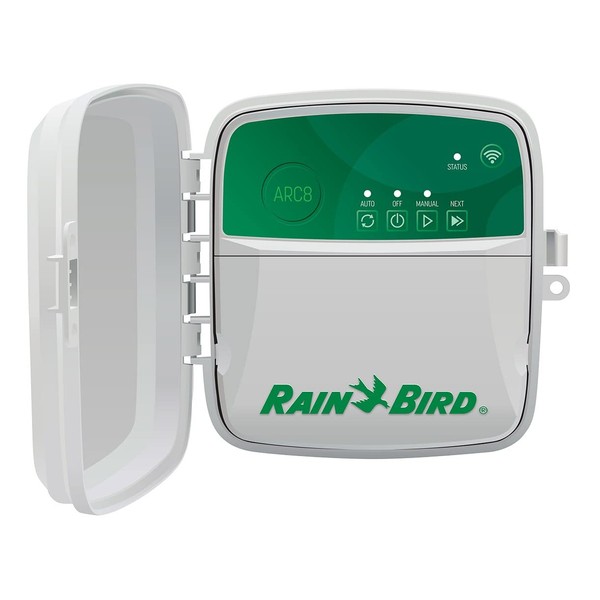 Rain Bird ARC8 App-Based Indoor/Outdoor Smart Irrigation WiFi Timer/Controller, 8-Zone/Station,