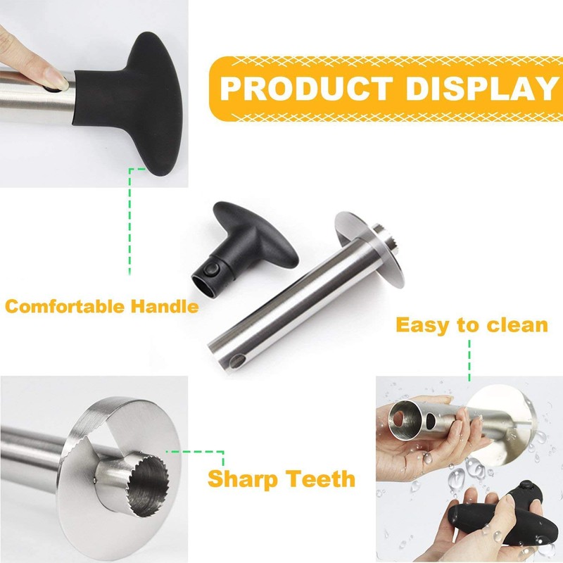 Rngeo 2 Pack Stainless Steel Pineapple Corer Cutter Slicer Peeler
