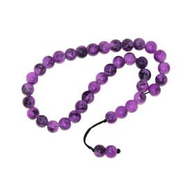 206-8mm Purple Glass Bead Prayer Beads Worry Beads Tasbih Handmade by Jeannieparnell