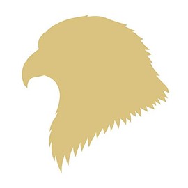 Hawk Head Cutout Unfinished Wood Mascot Bird Animal Everyday Door Hanger MDF Shaped Canvas Style 1 (24")