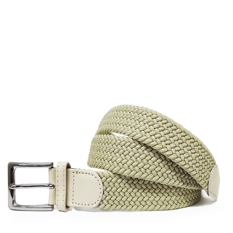 Glamexx24 Unisex Braided Belt, Elastic Fabric Stretch Belt for Men