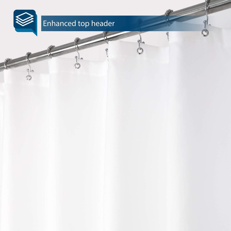 Barossa Design Waterproof Fabric Shower Stall Curtain Liner Microfiber 42"
