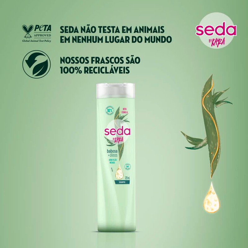 Seda Linha Babosa + Oleos Shampoo by Rayza 325 Ml