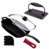 Cuisinel Cast Iron Grill Pan + Rectangular Cast Iron Grill
