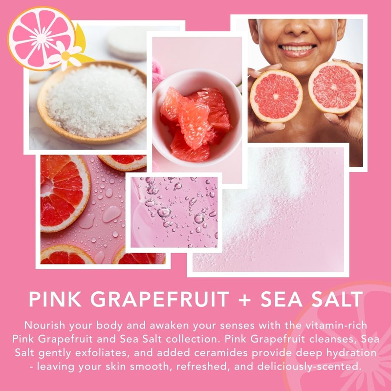 Sunday Rain Pink Grapefruit and Sea Salt Body Scrub Exfoliator,
