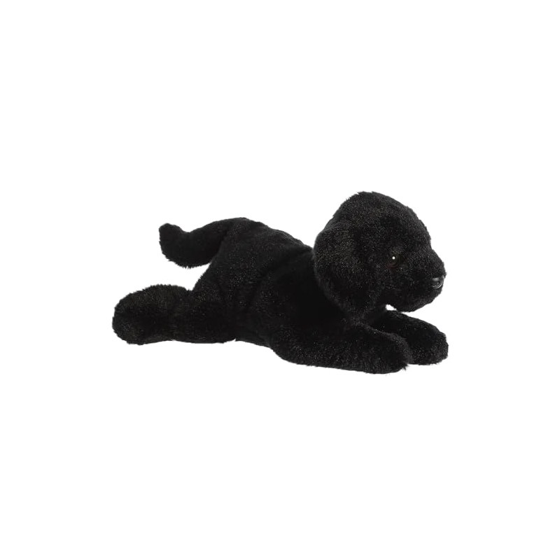 Aurora® Adorable Flopsie™ Black Labrador Stuffed Animal - Playful Ease