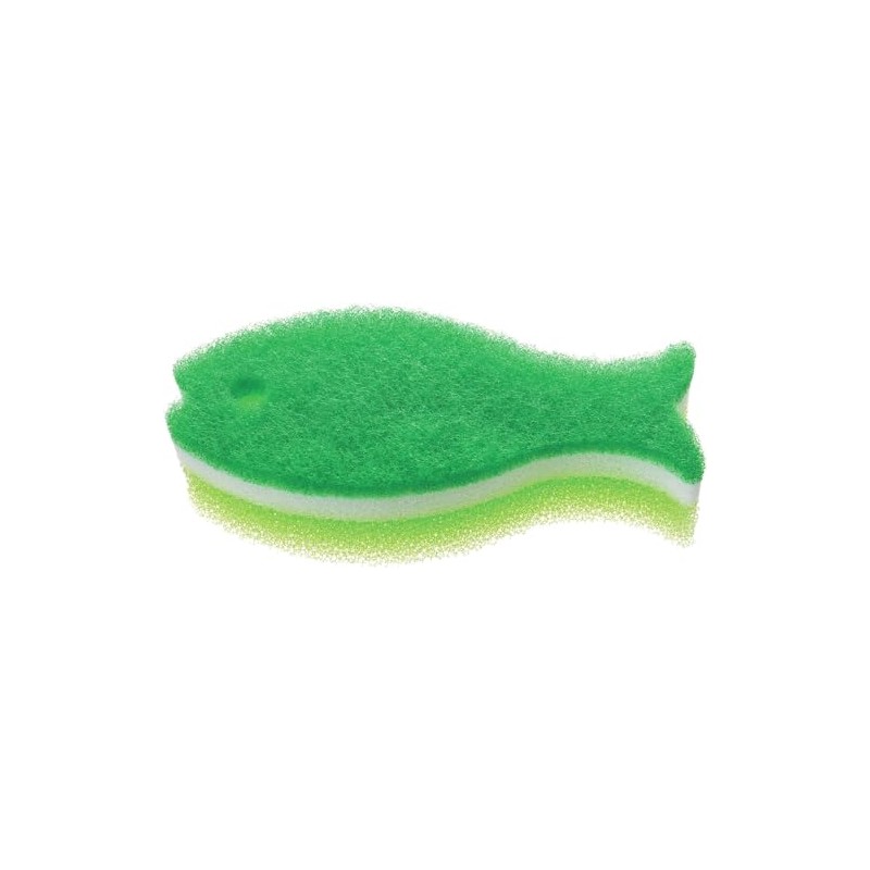 Marna Fish Sponge Set of 5 (Deep Green) R450DG