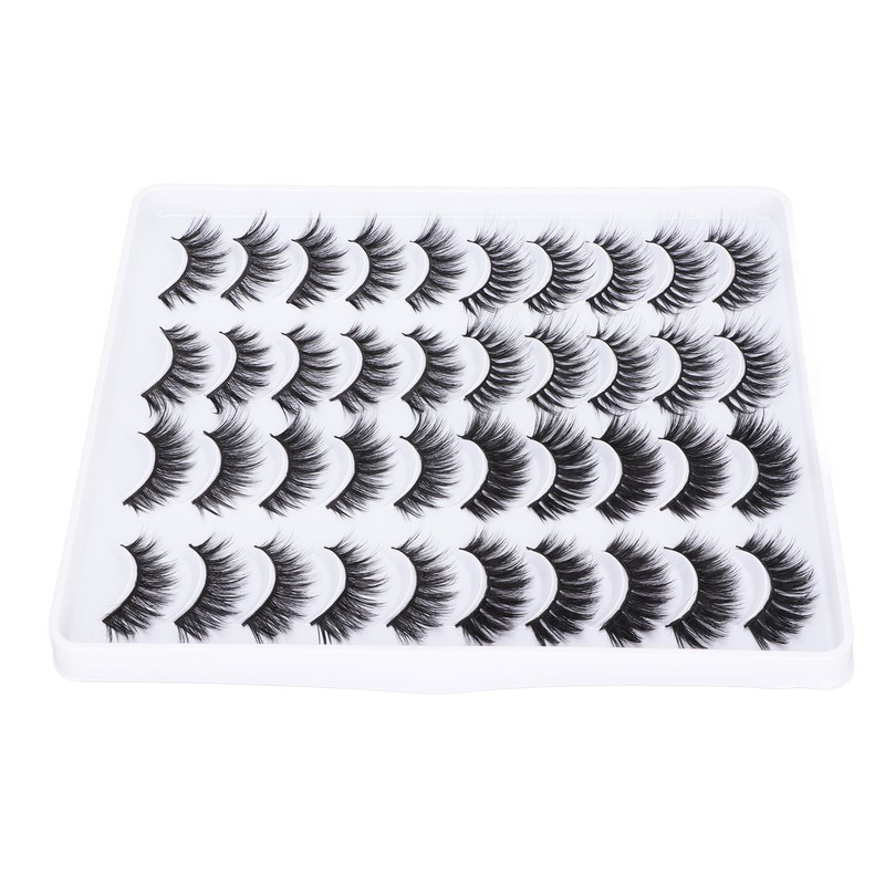 20 Pairs 6D False Eyelashes 4 Styles Long Thick Semi