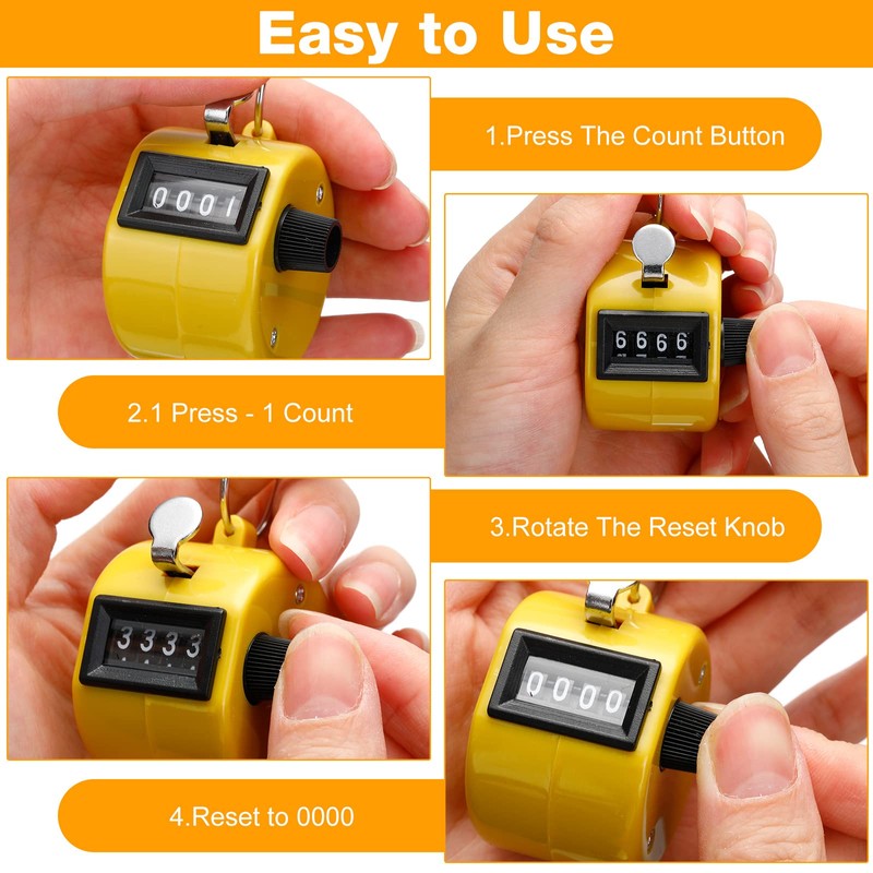 Hoteam 20 Pcs Handheld Tally Counter 4 Digital Number Count