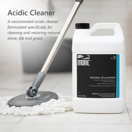 MORE Grout Cleaner for Tile Floors - Acidic Grout Cleaning Solution - Removes Cement-Based Grout Haze, Efflorescence and Mineral Deposits - Gallon 128oz