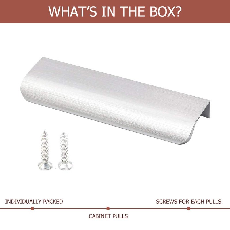 goldenwarm 10Pack 128mm Cabinet Handles Kitchen Drawer Pulls Aluminum Finger