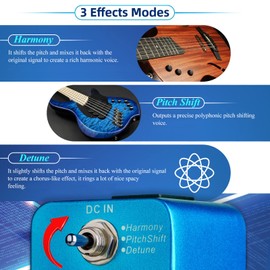Camola Mooer Drop Pitch Harmonizer Guitar Effect Box - MPS1 Octave Pitch Box Guitar Harmonizer Pedal with True Bypass
