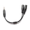 Gatuida 3pcs Headset Splitter Adapter Position to and Microphone Ports