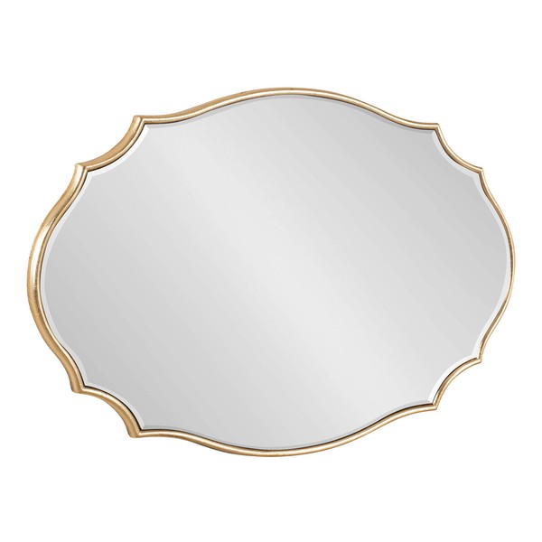 Kate and Laurel Leanna Modern Scalloped Wall Mirror, 18 x