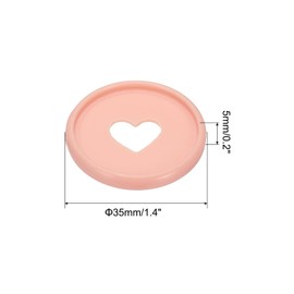 PATIKIL 35mm Plastic Book Binding Discs, 11 Pack Discbound Expansion Discs Heart Binder Rings for DIY Notebook Planner, Light Pink