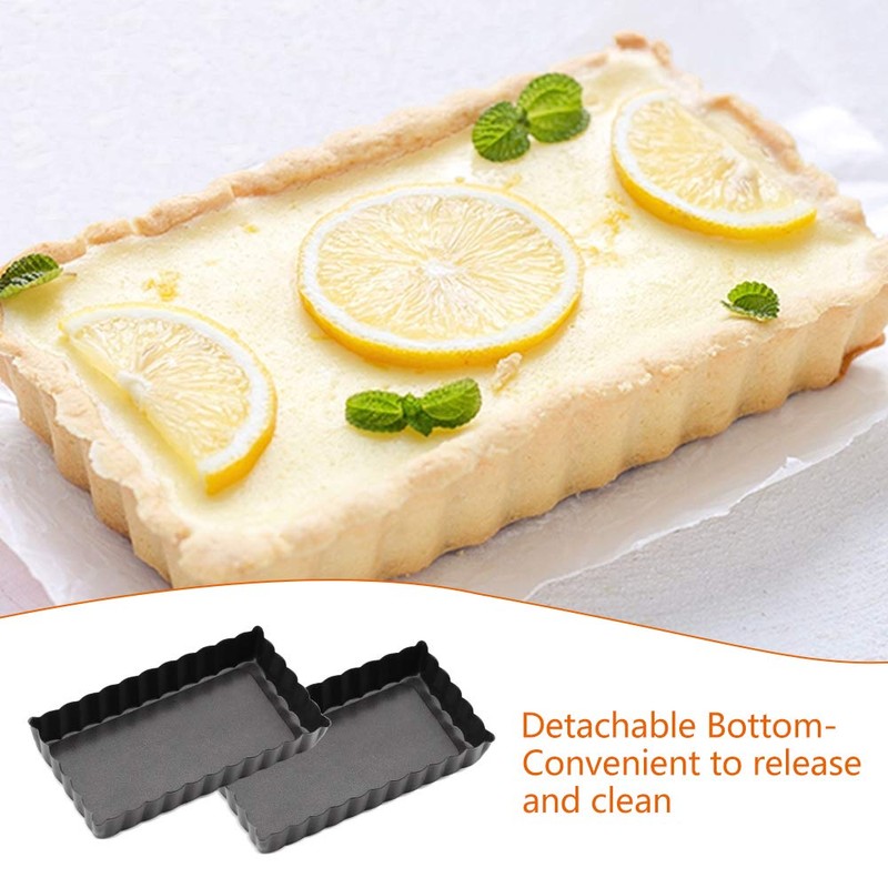 Gutsdoor Mini Tart Pan Square with Removable Bottom Nonstick Quiche