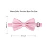 Alizeal Mens Solid Mini Squares Formal Banded Bow Ties (Pink)