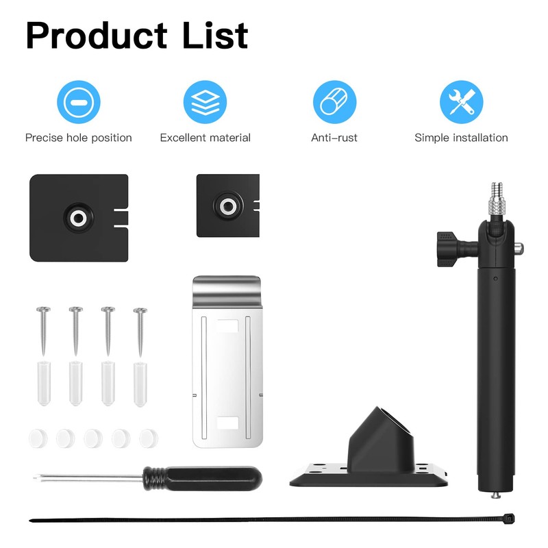 HOLACA Solar Panel Holder for Ring Solar Panel, Water Pipe/Steel