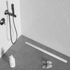 36 inch Linear Shower Drain with Square Hole Pattern Grate
