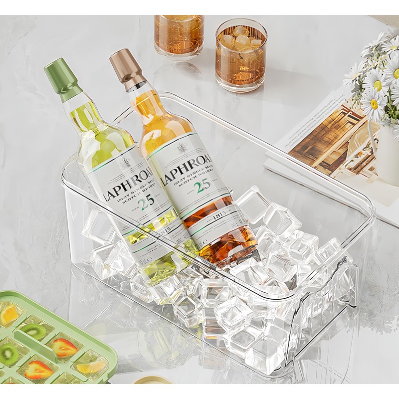 Ice Cube Tray with Lid and Bin, 56 Pcs Ice