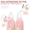 AILLSA Uñas francesas de gel, 180 unidades, uñas francesas a