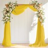 FANPROMS Wedding Arch Draping Fabric Gold 1 Panel 20FT Chiffon