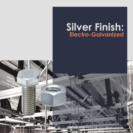 Newhouse Electric .5-in. W x .94-in. L Hex Bolt and Nut 10-Pack HXNBP-10PK, 5 Bolts and 5 Nuts, Hardware Nuts and Bolts Assortment Kit, Electro-Galvanized Finish, Home Improvement Electrical Equipment