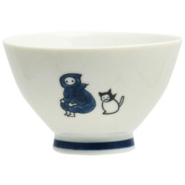 Ijinsha KYU-JITSU 85401 Rice Bowl 4.1 x 2.4 inches (10.3 x 6.0 cm) Ninja