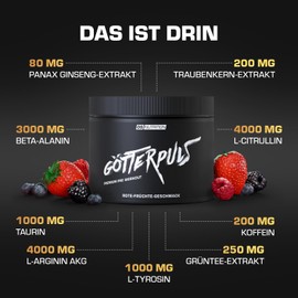 OS NUTRITION Götterpuls Premium Pre Workout Red Fruits 308 g