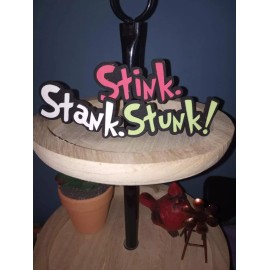 Jeep Girl Creations Grinch Christmas Wood Cutouts For Tier Tray set of 3 Stink, Stank, Stunk
