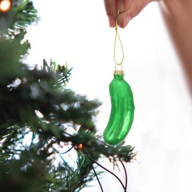 VALICLUD Christmas Cucumber Christmas Tree Decoration Mouth-Blown Glass Tree Decoration Cucumber Gifts Green Cucumber Hanging Ornaments