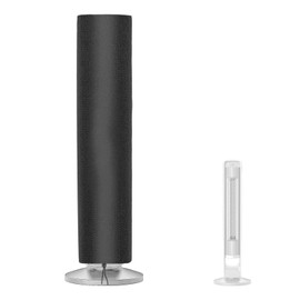 JYSILIYH Tower Fan Cover, Waterproof & Dustproof, Black, 11.81"L x 11.81"W x 36.22"H, Floor Fan Cover, Office & Bedroom, Silver Coated, Remote Control