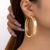 Otxas Large Gold Hoop Earrings Lightweight Big Chunky Gold Hoops