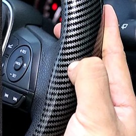 Aramox Cubierta del Volante de Fibra de Carbono Universal en Todas Las Estaciones, Cubiertas de de Automóvil, Cubierta de la Rueda Protector de Fibra 