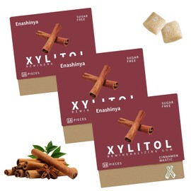 3 Boxes Remineralizing Chewing Gum, Handcrafted Sugar-Free Cinnamon Mastic Gum with Xylitol and Tree Sap Blend for Daily Oral Freshness